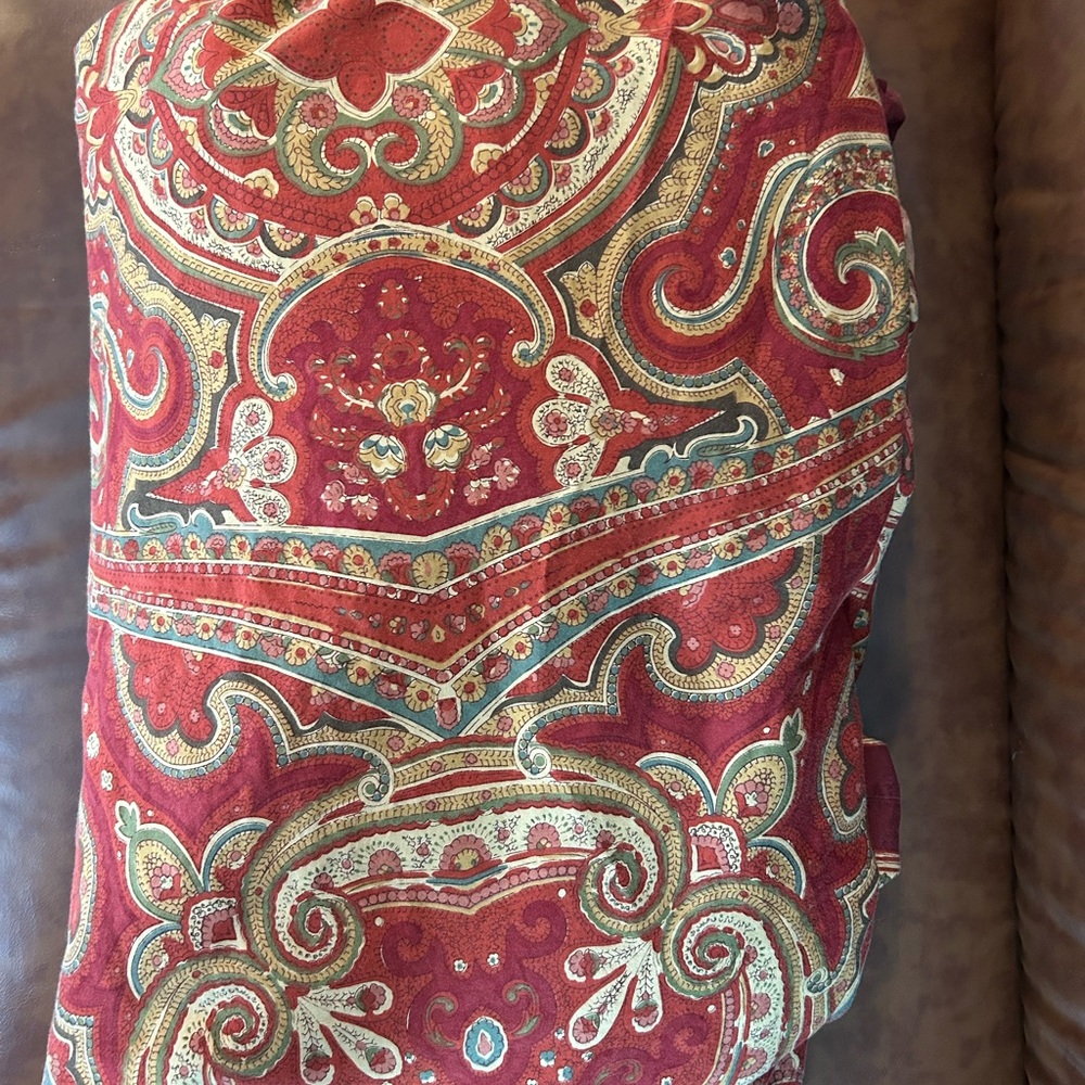Pottery Barn Red Burgundy Full/Queen Duvet Cover
